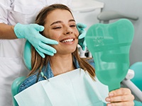 patient smiling during consultation in Jonesboro