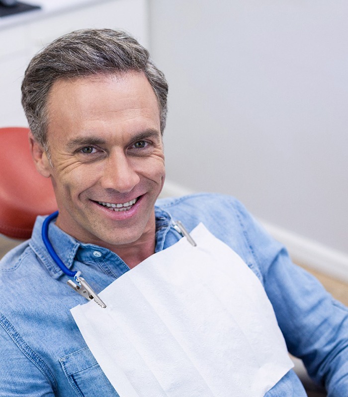 smiling male dental patient 