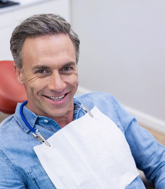 smiling male dental patient 