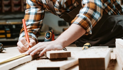 Person wood working