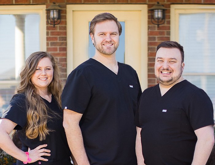 smiling dental team