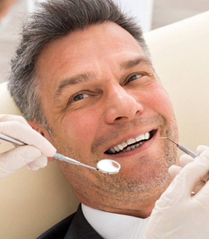 Man at dental office for teeth whitening in Jonesboro