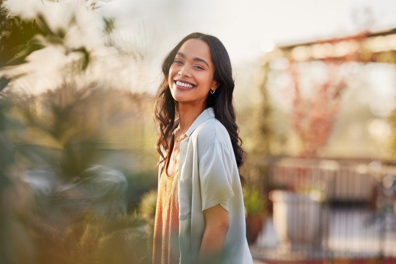 young woman with a healthy smile